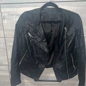 Blank NYC - leather jacket - Size Small - silver zipper